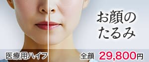お顔のたるみ 医療用ハイフ