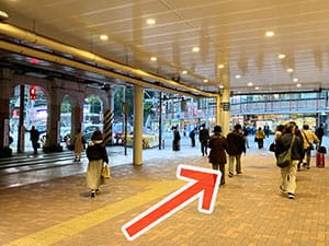 横断歩道を上野公園側に渡ります。【画像】