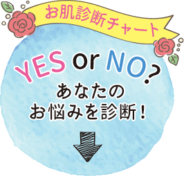 お肌診断チャート YES or NO？あなたのお悩みを診断！