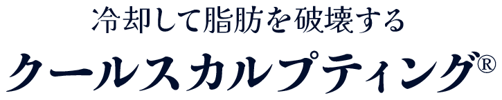 脂肪細胞を凍らせて破壊 クールスカルプティング®