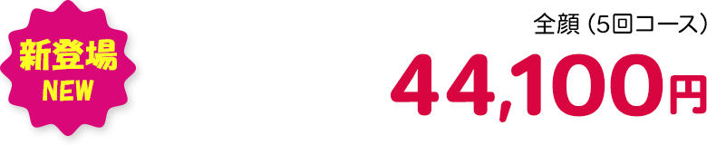 全顔（5回コース） 新登場 NEW